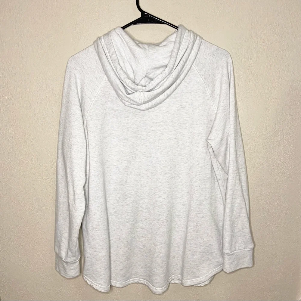 Women’s Torrid Fleece Raglan Tunic Hoodie Oatmeal Heather Size 0 - Picture 7 of 8